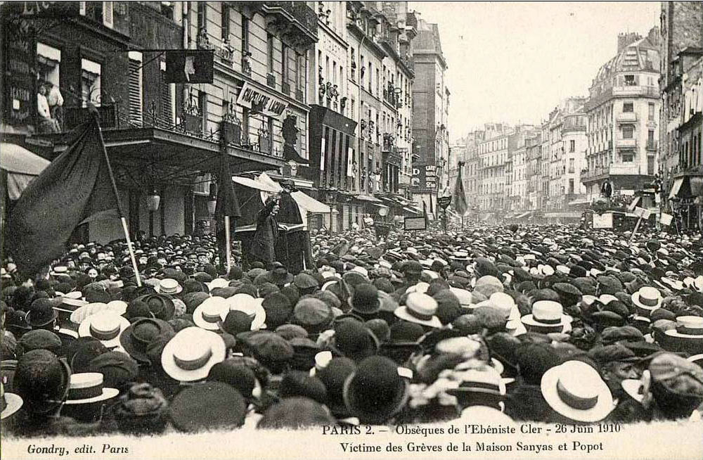Cortège émeutier-Funérailles d'Henri Cler.